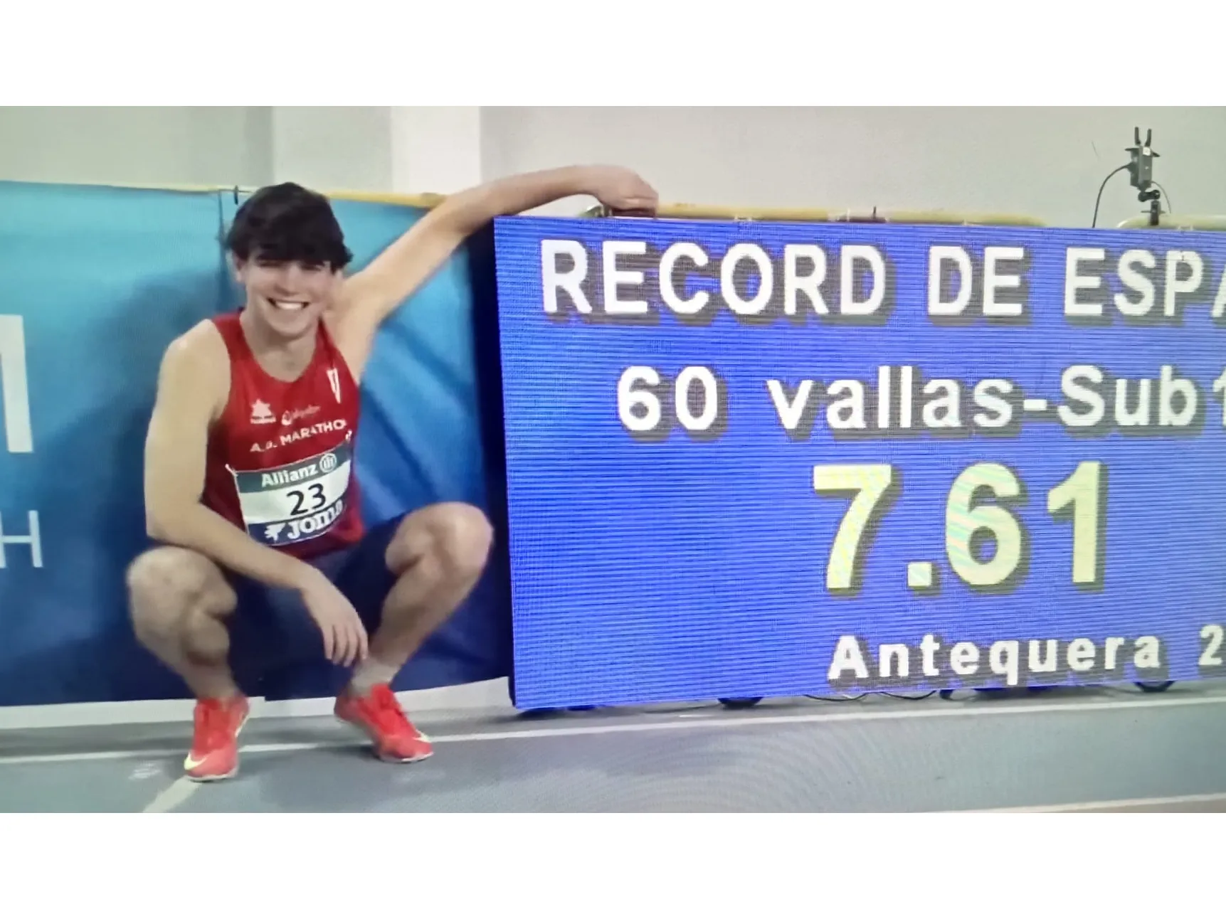 Récord de España Sub 18 de 60m vallas